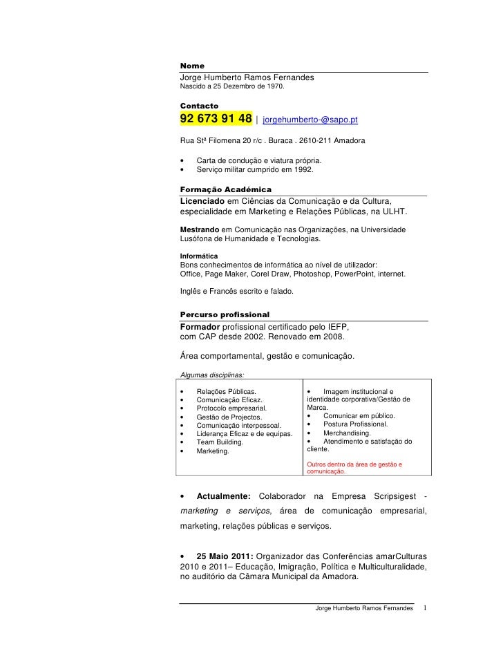 Comunicado 28 curriculum vitae de jorge humberto