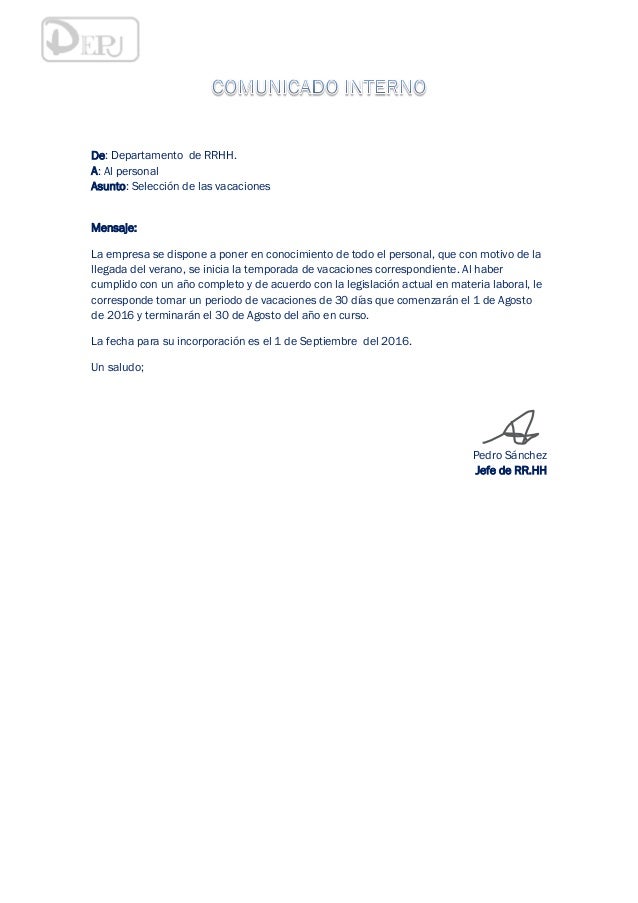 Comunicado interno
