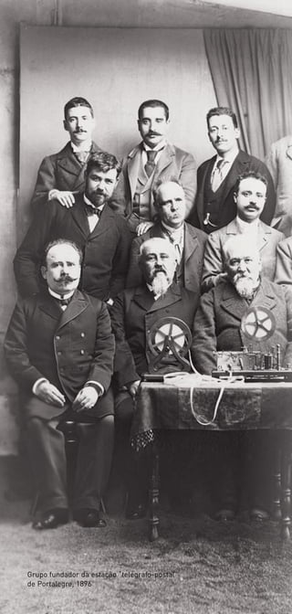 Grupo fundador da estação “telégrafo-postal”
de Portalegre, 1896
 