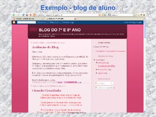 Exemplo - blog de aluno 