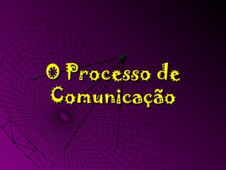 O Processo deO Processo de
ComunicaçãoComunicação
 