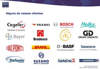 Alguns de nossos clientes




                                     www.dorseyrocha.com
                            http://twitter.com/dorseyrocha
 