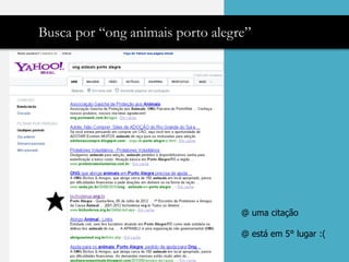 Busca por “ong animais porto alegre”




                                  @ uma citação

                                  @ está em 5° lugar :(
 