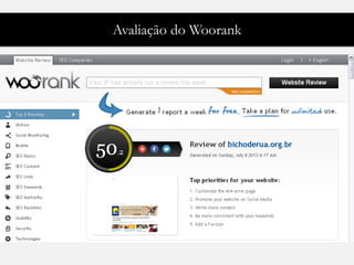Avaliação do Woorank
 