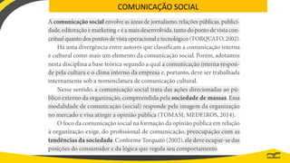 COMUNICAÇÃO SOCIAL
 
