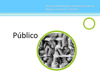 Direção de Marketing, Desenvolvimento de
          Negócio e Suporte a Clientes




Público
 