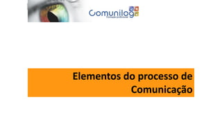 Comunicação e Motivação de Equipas de Trabalho _ Marta Correia
Elementos do processo de
Comunicação
 