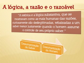 A lógica, a razão e o razoável
 