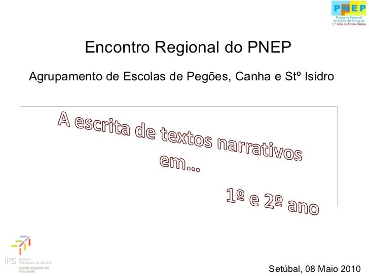 Agrupamento de Escolas de Pegões, Canha e Stº Isidro Encontro Regional do PNEP Setúbal, 08 Maio 2010 