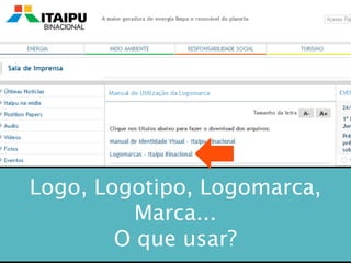 PROFESSOR WILLIANS MARTINS DE AMORIM
Logo, Logotipo, Logomarca,
Marca...
O que usar?
 