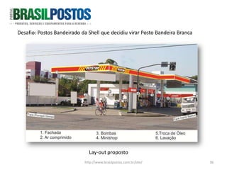 Desafio: Postos Bandeirado da Shell que decidiu virar Posto Bandeira Branca




                              Lay-out proposto
                            http://www.brasilpostos.com.br/site/              36
 