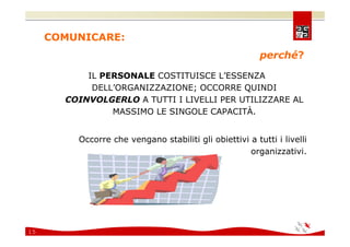 Comunicare e coinvolgere il personale sulla Sicurezza 2008