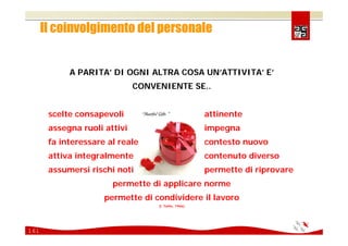 Comunicare e coinvolgere il personale sulla Sicurezza 2008