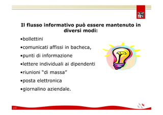 Comunicare e coinvolgere il personale sulla Sicurezza 2008