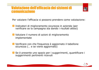 Comunicare e coinvolgere il personale sulla Sicurezza 2008