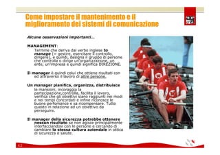 Comunicare e coinvolgere il personale sulla Sicurezza 2008