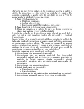 Comunicare In Afaceri