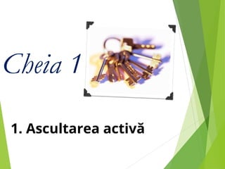 Cheia 1
1. Ascultarea activă
 