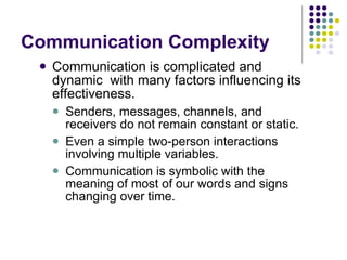 Complexities Communication Comunication | PPT