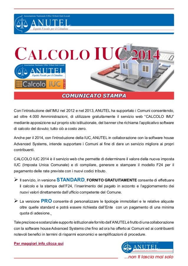 Calcolo Iuc 2014