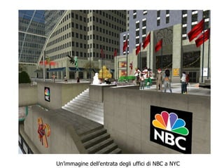 Un’immagine dell’entrata degli uffici di NBC a NYC 