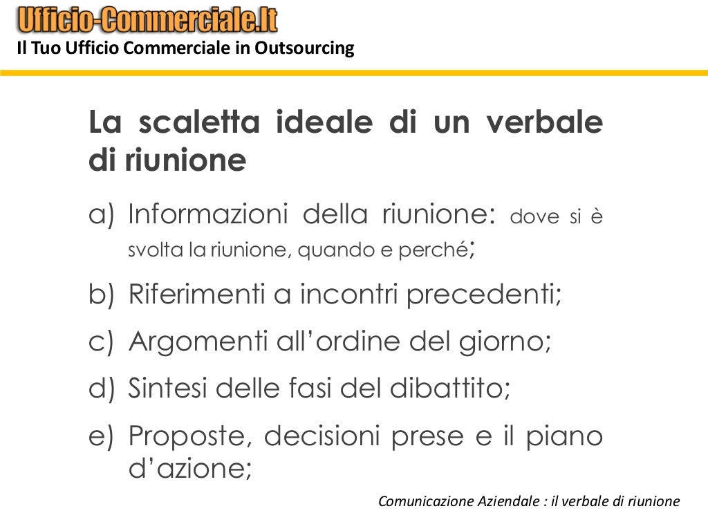 Comunicazione Aziendale, come scrivere un Verbale di Riunione