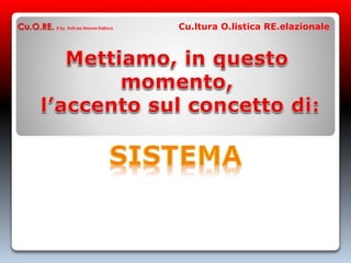 Cu.O.RE. © by Dott.ssa Simona Dalloca Cu.ltura O.listica RE.elazionale
 