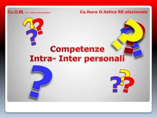 Cu.O.RE. © by Dott.ssa Simona Dalloca Cu.ltura O.listica RE.elazionale
 