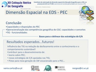Percepção, Espaço/Lugar/Território, Escala, Localização, Distribuição, Distância, Tempo histórico, Interacção/causalidade (Cachinho, 2000)