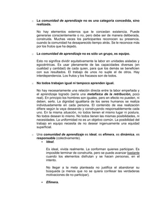 Comunidad  de aprendizaje