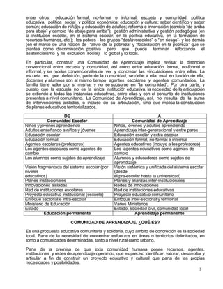 Comunidad de aprendizaje | PDF