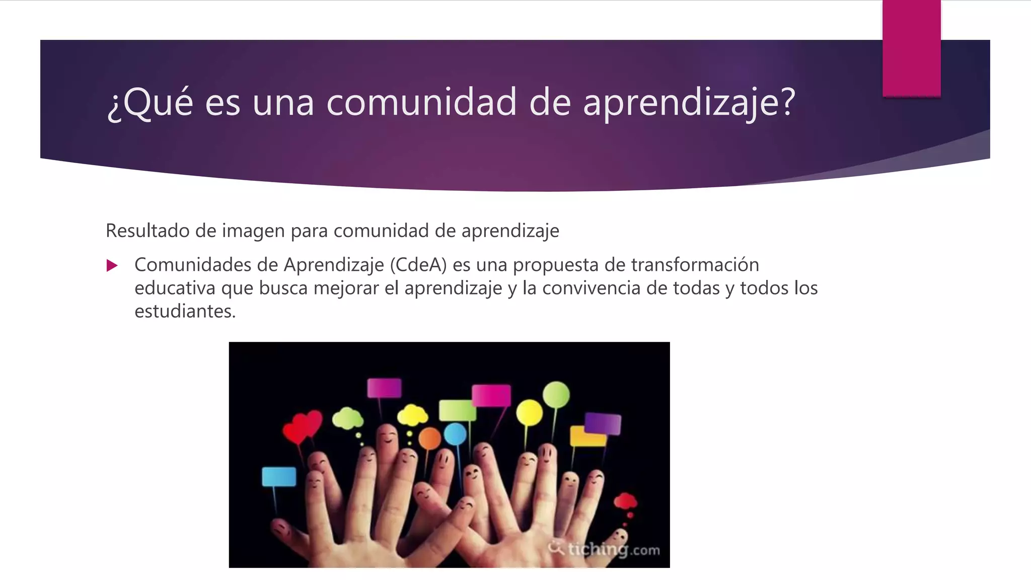Comunidad de aprendizaje | PPTX