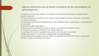 Comunidad de aprendizaje final | PPTX