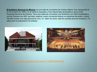 El organillo:Es el instrumento más característico de la Comunidad de Madrid.Se trata de un instrumento portátil del siglo XIX nacido en Inglaterra.Era muy utilizado en las fiestas populares de Madrid, debido a su fácil funcionamiento pues no es necesario saber de música para tocarlo.