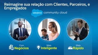 Com
Negócios
Mais
Rápido
Mais
Inteligente
Reimagine sua relação com Clientes, Parceiros, e
Empregados
 