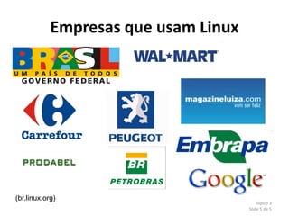 Empresas que usam Linux




(br.linux.org)
                                          Tópico 3
                                      Slide 5 de 5
 