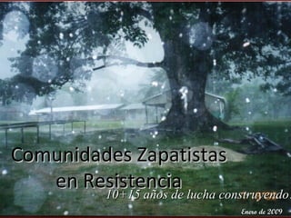 Comunidades Zapatistas en Resistencia 10+15 años de lucha construyendo …  Enero de 2009 