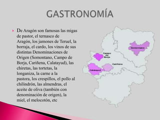La Lomaza de BelchiteLos VallesLaguna de GallocantaSierra y Cañones de GuaraGalachos de la Alfranca de Pastriz, La Cartuja, y el Burgo de Ebro.Ordesa y Monte PerdidoESPACIOS NATURALES PROTEGIDOS.
