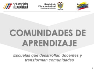 Comunidades de aprendizaje | PPTX