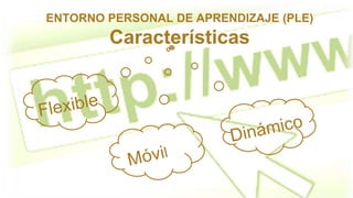 ENTORNO PERSONAL DE APRENDIZAJE (PLE)
Características
 
