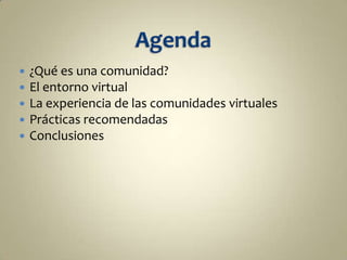 Comunidades Virtuales