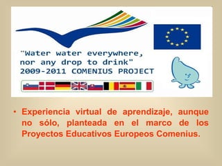 Experiencia virtual de aprendizaje, aunque no sólo, planteada en el marco de los Proyectos Educativos Europeos Comenius. 