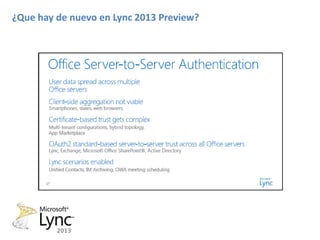 ¿Que hay de nuevo en Lync 2013 Preview?
 