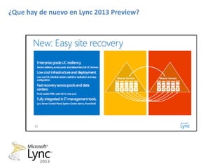 ¿Que hay de nuevo en Lync 2013 Preview?
 