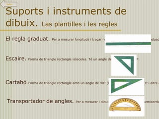 Com comunicar les idees Diferents formes de comunicar idees: Amb la veu: frases curtes i precises al nivell del auditori i reforçades amb moviments.   Amb audiovisuals:  l'ordinador i el canó de projecció, el vídeo, .... Amb maquetes:  Mostren molt bé la forma i el funcionament de elsproductes. Amb dibuixos:  reforçats amb textos, colores, retalls, programes de dibuix, ...   mitjançant textos:  usant el llenguatge amb precisió i claredat i en el suport adequat.  Índex 