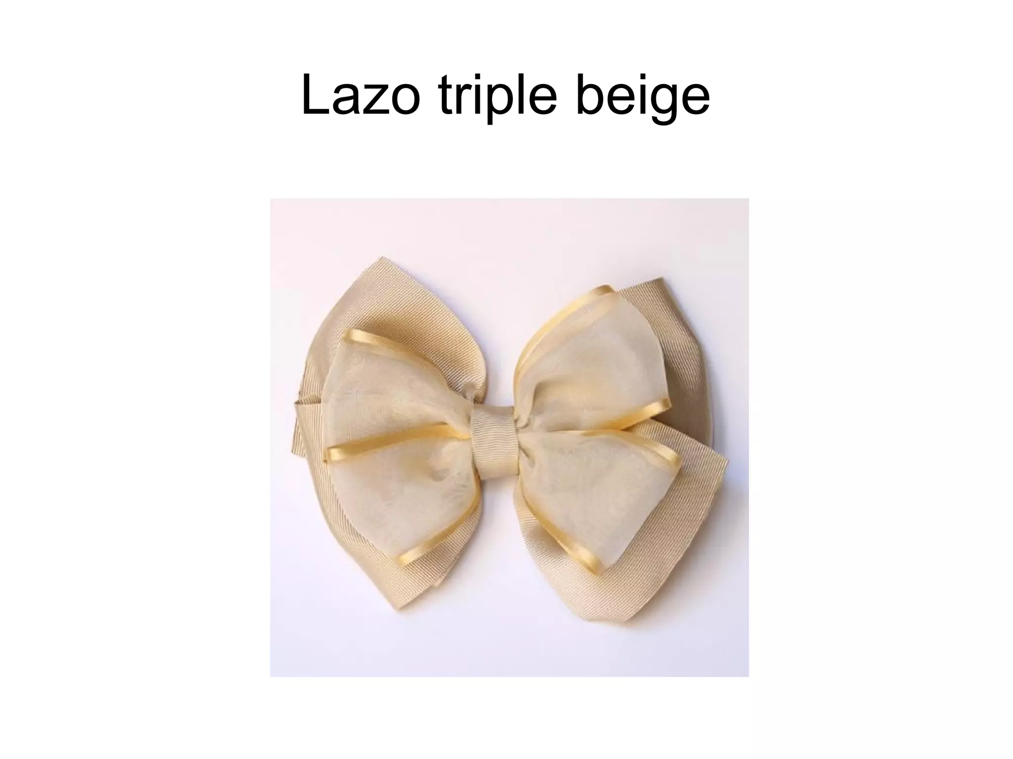 Lazo triple beige