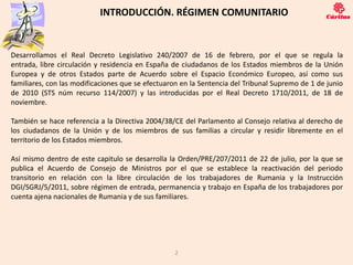 INTRODUCCIÓN. RÉGIMEN COMUNITARIO


Desarrollamos el Real Decreto Legislativo 240/2007 de 16 de febrero, por el que se reg...