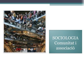 SOCIOLOGIA
 Comunitat i
  associació
 