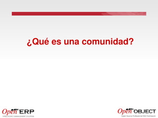 ¿Qué es una comunidad?
 