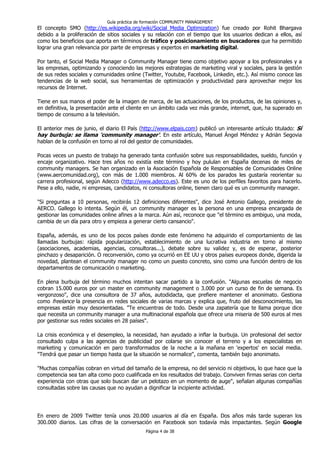 Guía práctica de formación COMMUNITY MANAGEMENT
Página 4 de 38
El concepto SMO (http://es.wikipedia.org/wiki/Social_Media_...